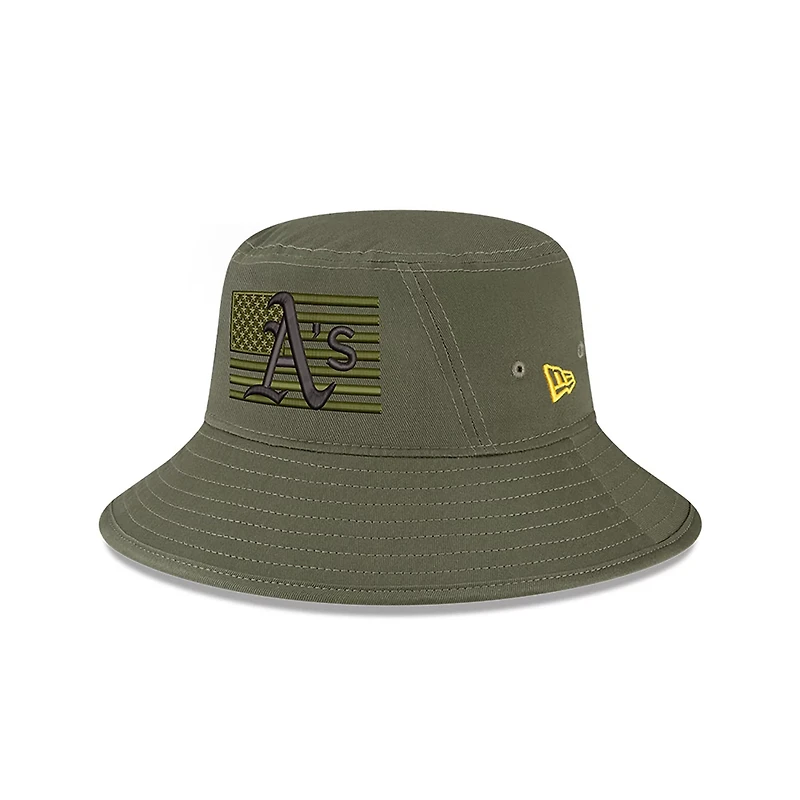 New Era Oakland Athletics 2023 Armed Forces Day Bucket Hat