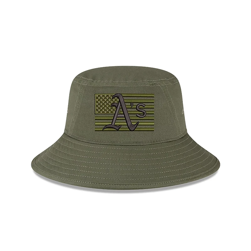 New Era Oakland Athletics 2023 Armed Forces Day Bucket Hat