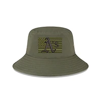 New Era Oakland Athletics 2023 Armed Forces Day Bucket Hat