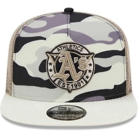 New Era Oakland Athletics Chrome Camo A-Frame 9FIFTY Trucker Snapback Hat