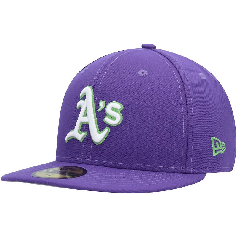 New Era Oakland Athletics Lime Side Patch 59FIFTY Fitted Hat