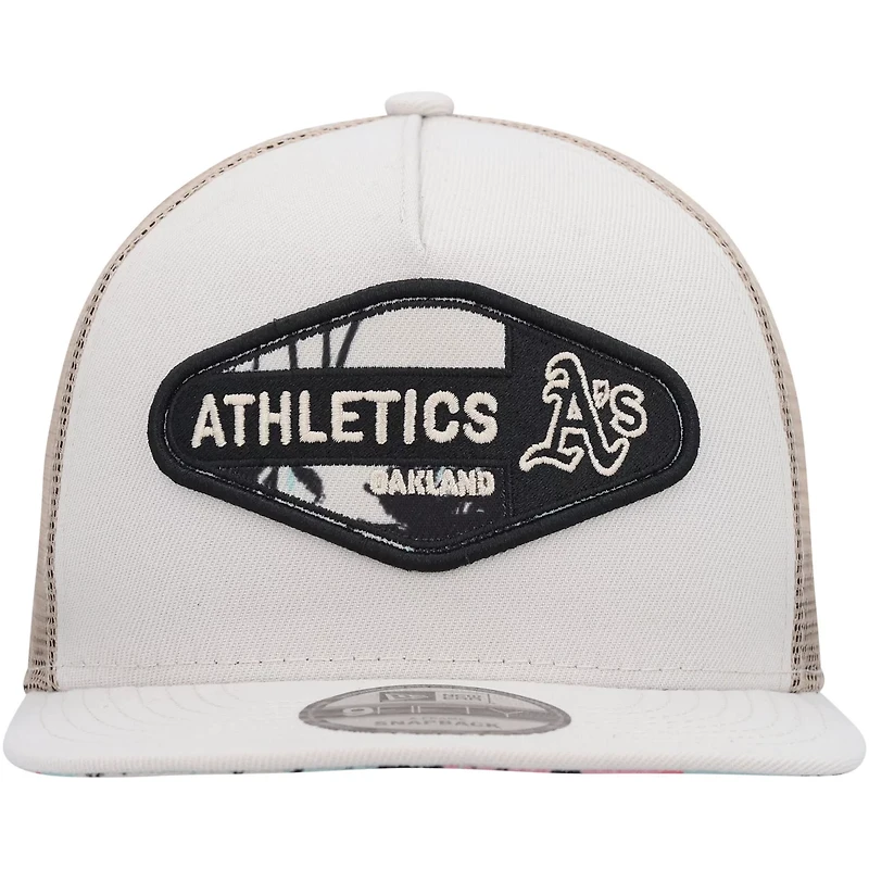 New Era Oakland Athletics Retro Beachin' Patch A-Frame Trucker 9FIFTY Snapback Hat