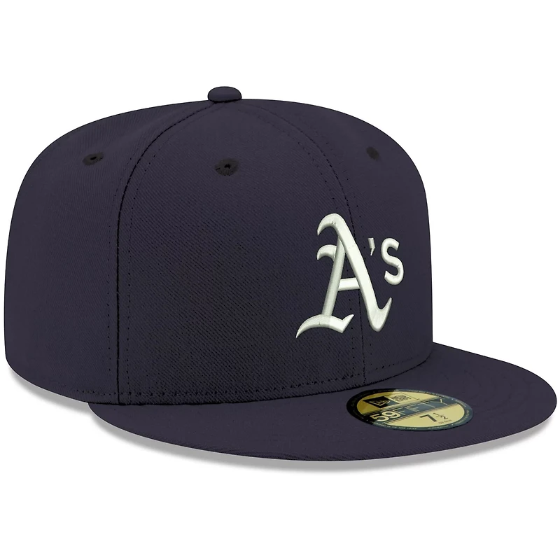 New Era Oakland Athletics White Logo 59FIFTY Fitted Hat