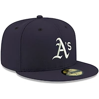 New Era Oakland Athletics White Logo 59FIFTY Fitted Hat