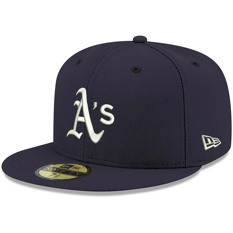New Era Oakland Athletics White Logo 59FIFTY Fitted Hat