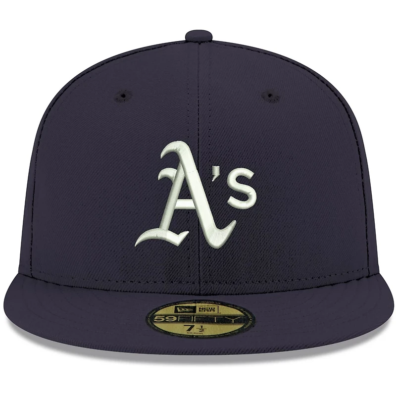 New Era Oakland Athletics White Logo 59FIFTY Fitted Hat