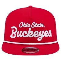 New Era Ohio State Buckeyes Adventure Team Text Golfer Snapback Hat