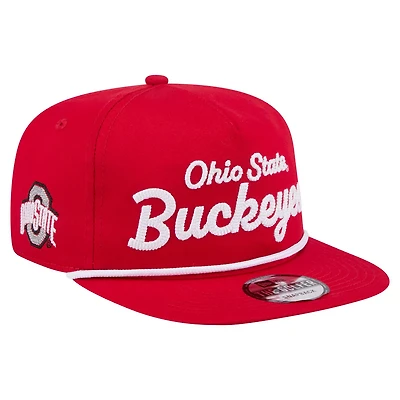 New Era Ohio State Buckeyes Adventure Team Text Golfer Snapback Hat