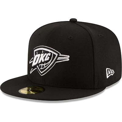 New Era Oklahoma City Thunder  White Logo 59FIFTY Fitted Hat