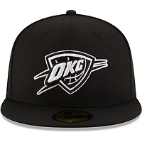 New Era Oklahoma City Thunder  White Logo 59FIFTY Fitted Hat