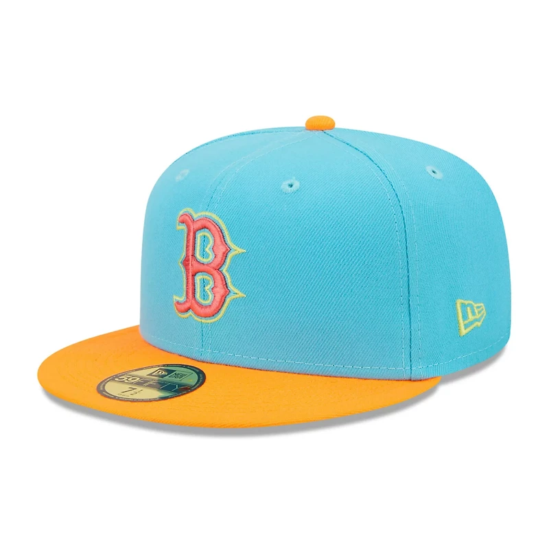 New Era Orange Boston Red Sox Vice Highlighter 59FIFTY Fitted Hat
