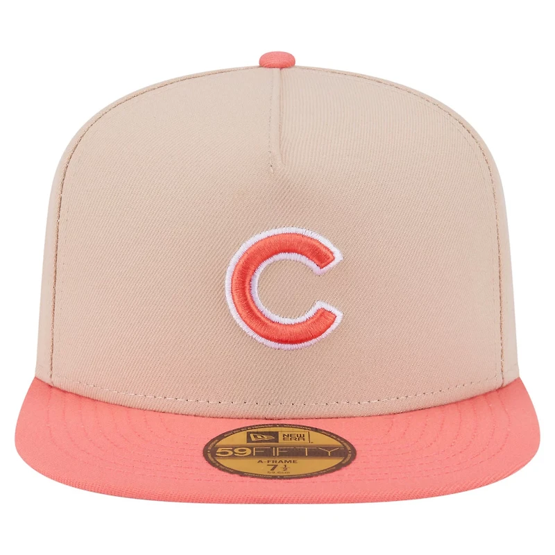 New Era Orange Chicago Cubs Two-Tone Color Pack A-Frame 59FIFTY Fitted Hat