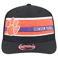 New Era /Orange Clemson Tigers Striped 9SEVENTY Trucker Stretch-Snap Adjustable Hat