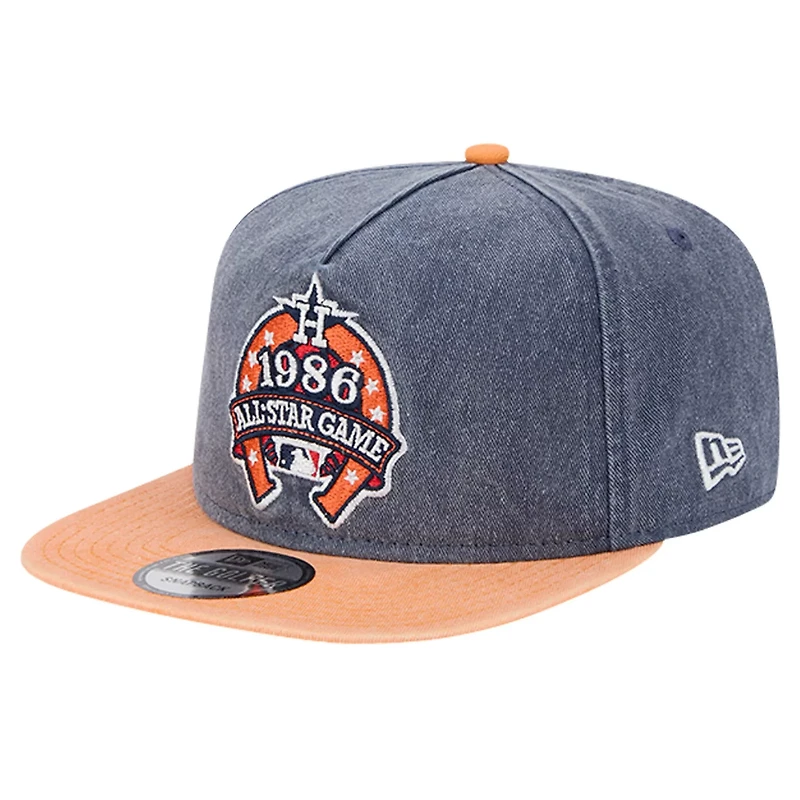 New Era Orange Houston Astros 1986 MLB All-Star Game Pigment Dye Golfer Snapback Hat