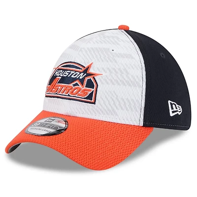 New Era Orange Houston Astros 2025 MLB Clubhouse 39THIRTY Flex Hat