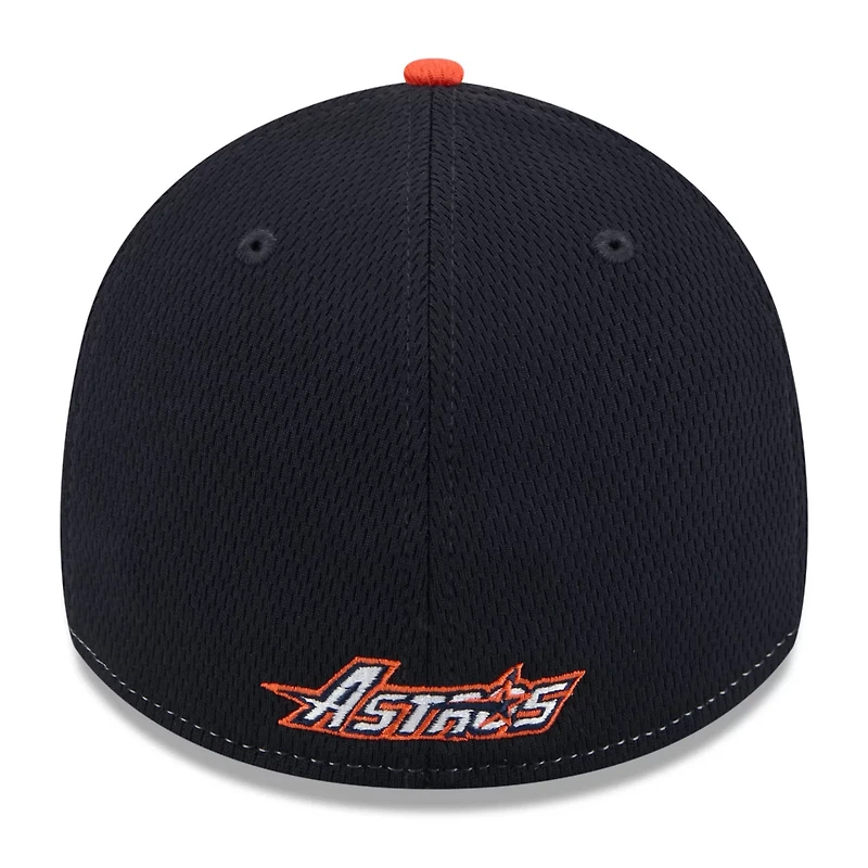 New Era Orange Houston Astros 2025 MLB Clubhouse 39THIRTY Flex Hat