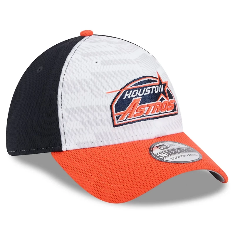 New Era Orange Houston Astros 2025 MLB Clubhouse 39THIRTY Flex Hat