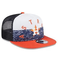New Era /Orange Houston Astros Team Foam Front A-Frame Trucker 9FIFTY Snapback Hat