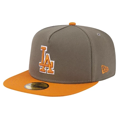 New Era Orange Los Angeles Dodgers Two-Tone Color Pack A-Frame 59FIFTY Fitted Hat