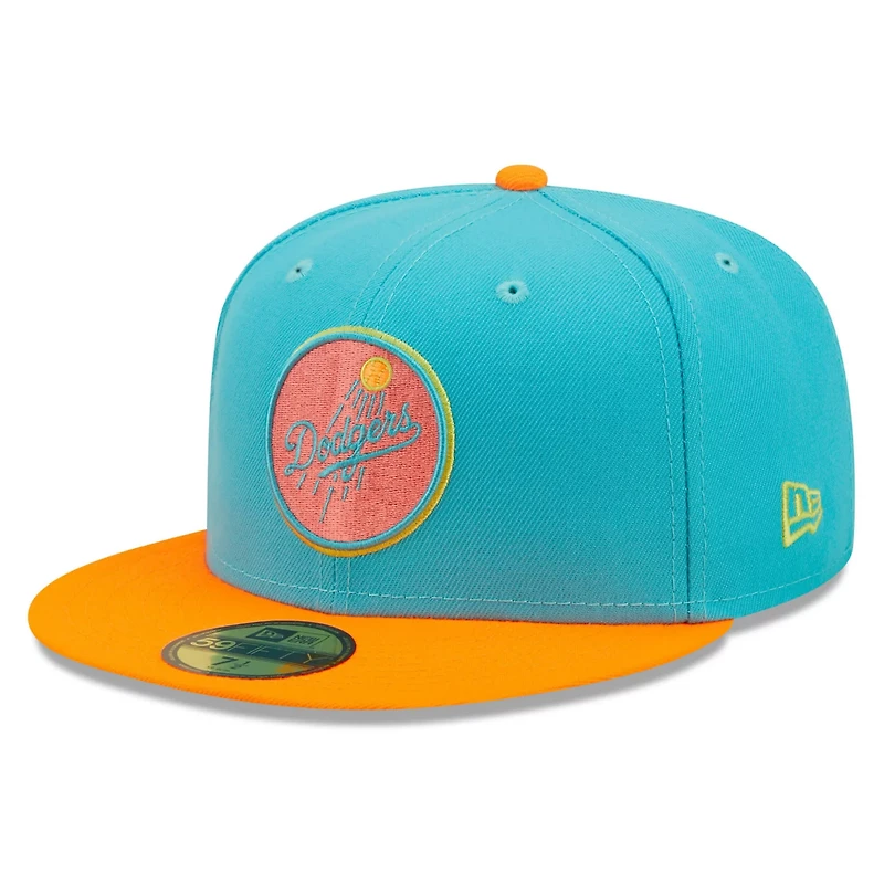 New Era Orange Los Angeles Dodgers Vice Highlighter 59FIFTY Fitted Hat