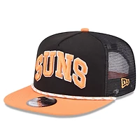 New Era Orange Phoenix Suns Throwback Team Arch Golfer Snapback Hat