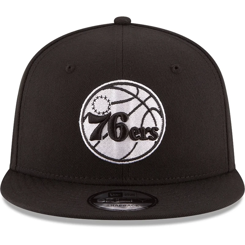 New Era Philadelphia 76ers  White Logo 9FIFTY Adjustable Snapback Hat