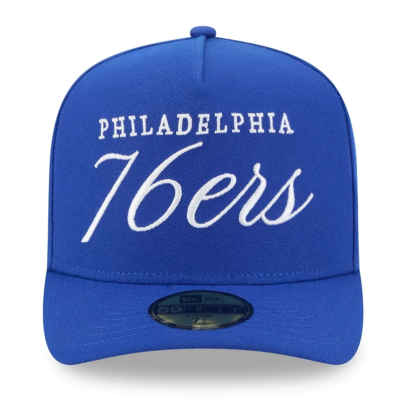 New Era Philadelphia 76ers 2025 NBA Draft A-Frame 59FIFTY Fitted Hat