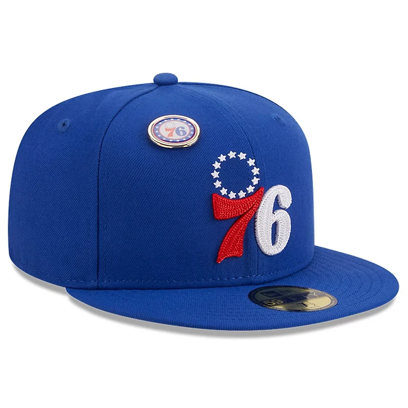 New Era Philadelphia 76ers Chainstitch Logo Pin 59FIFTY Fitted Hat