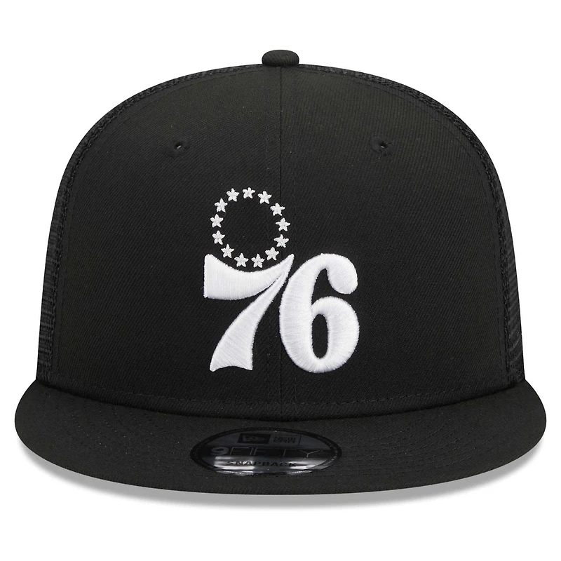 New Era Philadelphia 76ers Evergreen 9FIFTY Trucker Snapback Hat