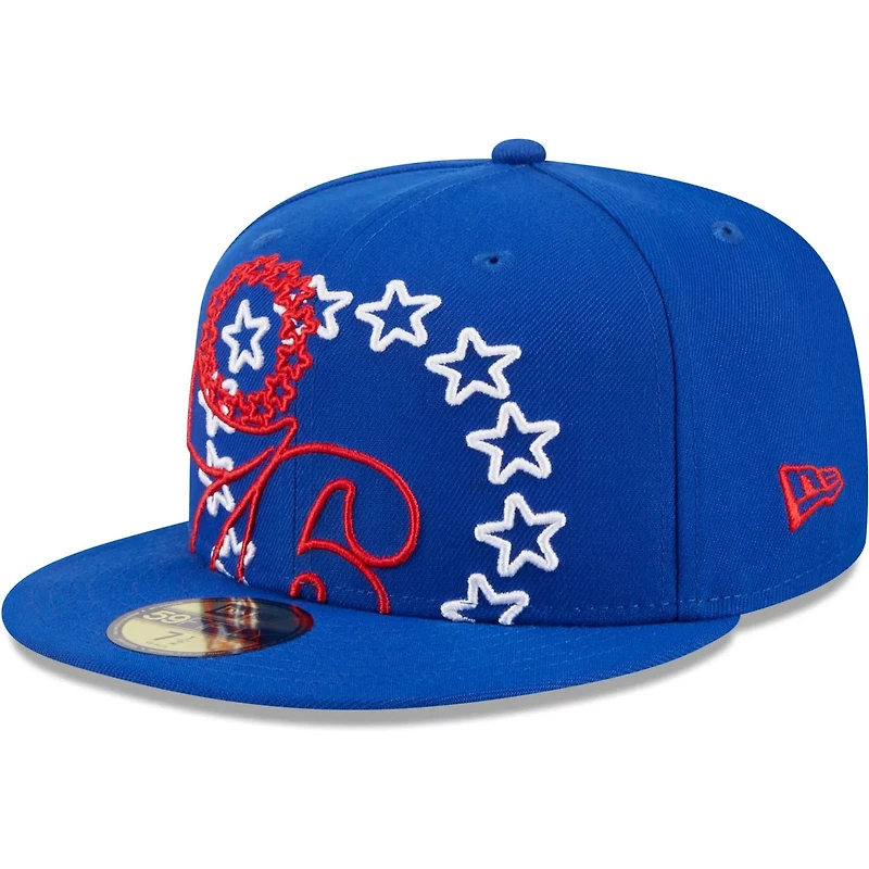 New Era Philadelphia 76ers Game Day Hollow Logo Mashup 59FIFTY Fitted Hat