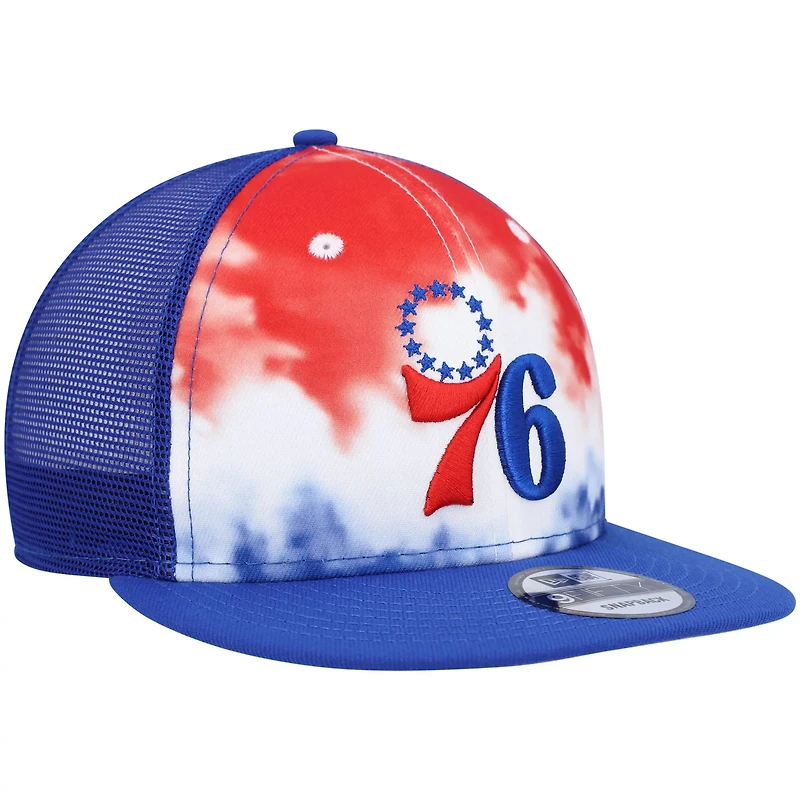New Era Philadelphia 76ers Hazy Trucker 9FIFTY Snapback Hat