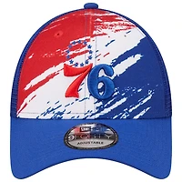New Era Philadelphia 76ers Marble 9FORTY Trucker Snapback Hat