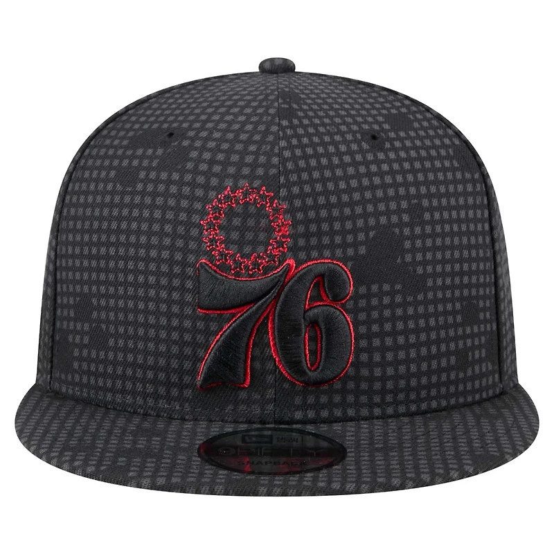 New Era Philadelphia 76ers Midnight Ink Pop Outline 9FIFTY Snapback Hat
