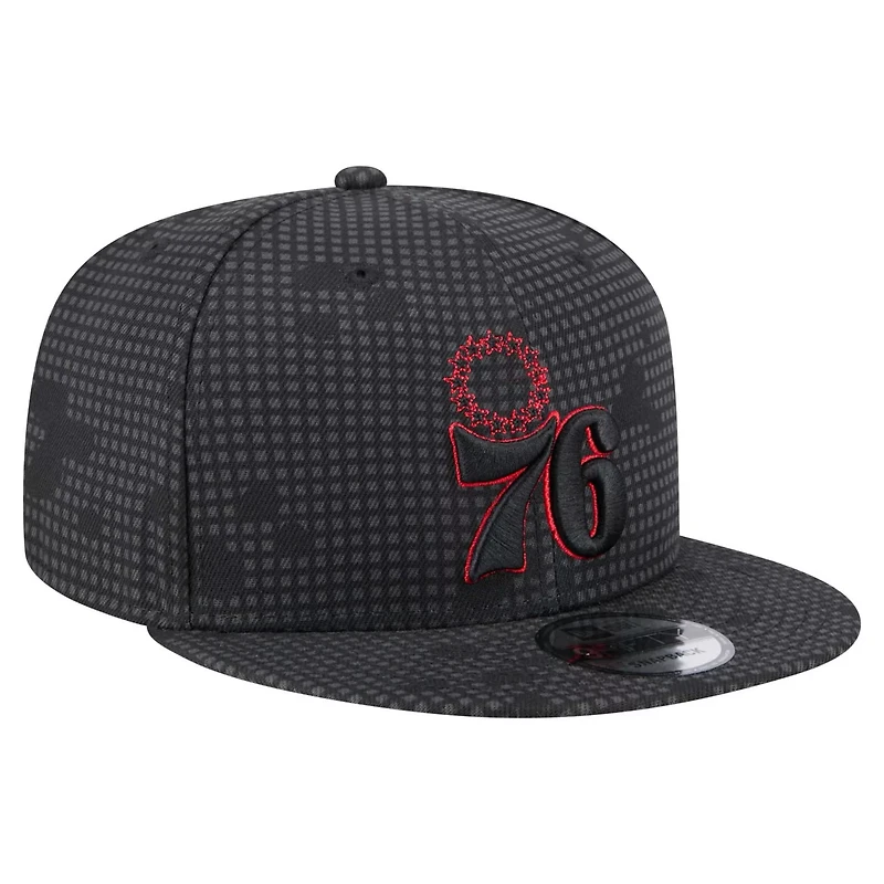 New Era Philadelphia 76ers Midnight Ink Pop Outline 9FIFTY Snapback Hat