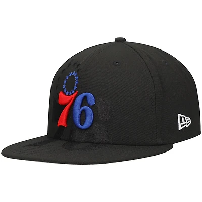 New Era Philadelphia 76ers out Shadow Logo 59FIFTY Fitted Hat