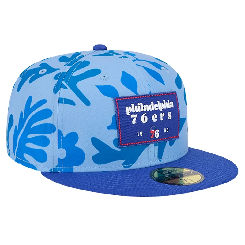 New Era Philadelphia 76ers Palm Fronds 2-Tone 59FIFTY Fitted Hat