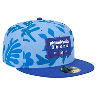 New Era Philadelphia 76ers Palm Fronds 2-Tone 59FIFTY Fitted Hat