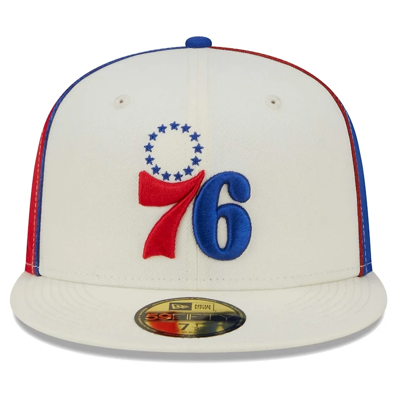 New Era Philadelphia 76ers Piped Pop Panel 59FIFTY Fitted Hat