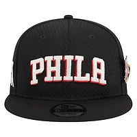 New Era Philadelphia 76ers Post-Up Pin Mesh 9FIFTY Snapback Hat
