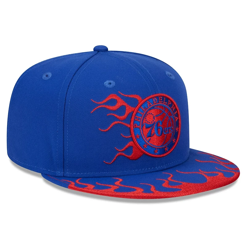 New Era Philadelphia 76ers Rally Drive Flames 9FIFTY Snapback Hat