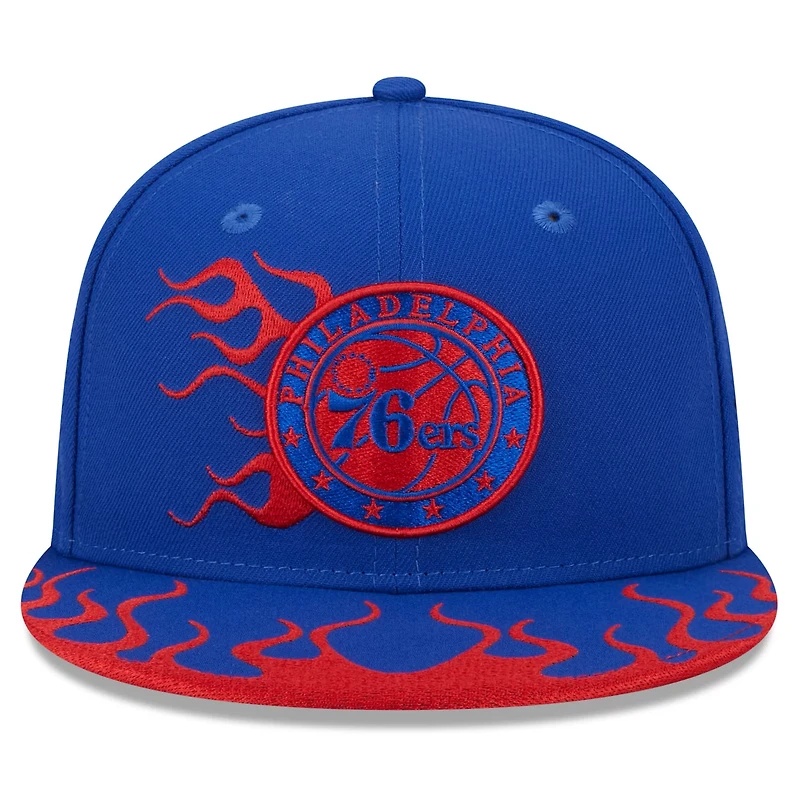 New Era Philadelphia 76ers Rally Drive Flames 9FIFTY Snapback Hat
