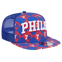 New Era Philadelphia 76ers Seeing Diamonds A-Frame Trucker 9FIFTY Snapback Hat