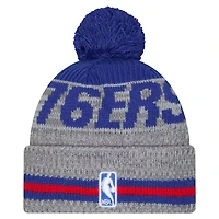 New Era Philadelphia 76ers Sport Night Runner Cuffed Knit Hat with Pom