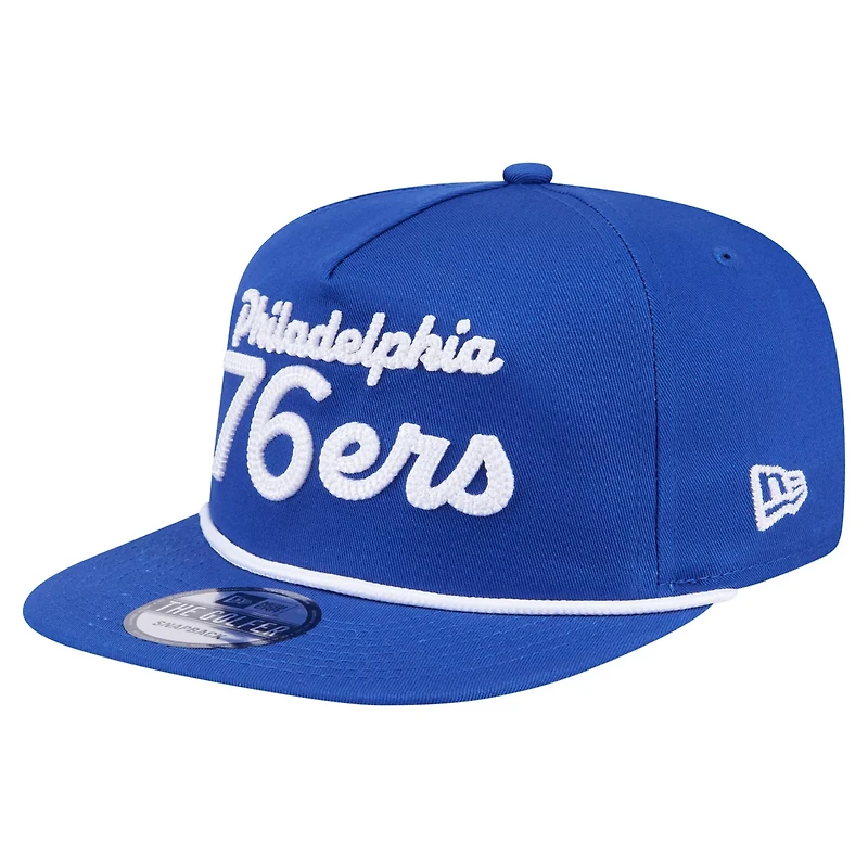 New Era Philadelphia 76ers Team Text Golfer Snapback Hat