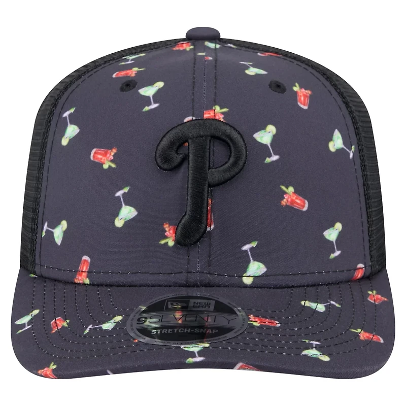 New Era Philadelphia Phillies Adventure Drinks Pattern 9SEVENTY Stretch-Snap Hat