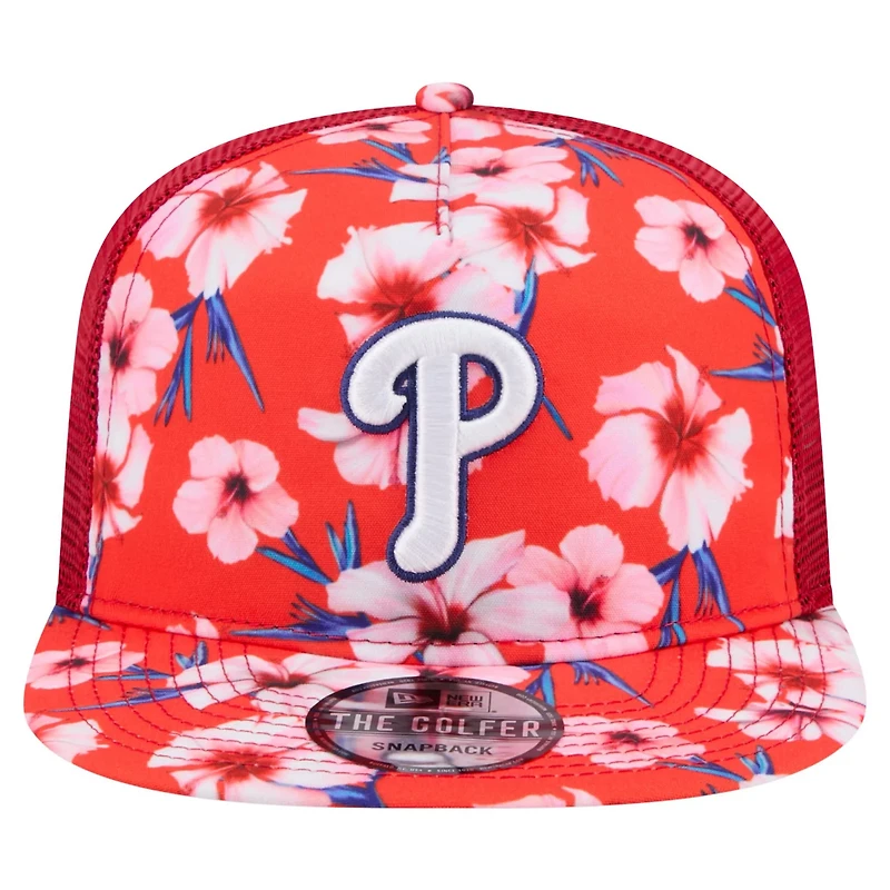 New Era Philadelphia Phillies Adventure Pattern Golfer Trucker Snapback Hat