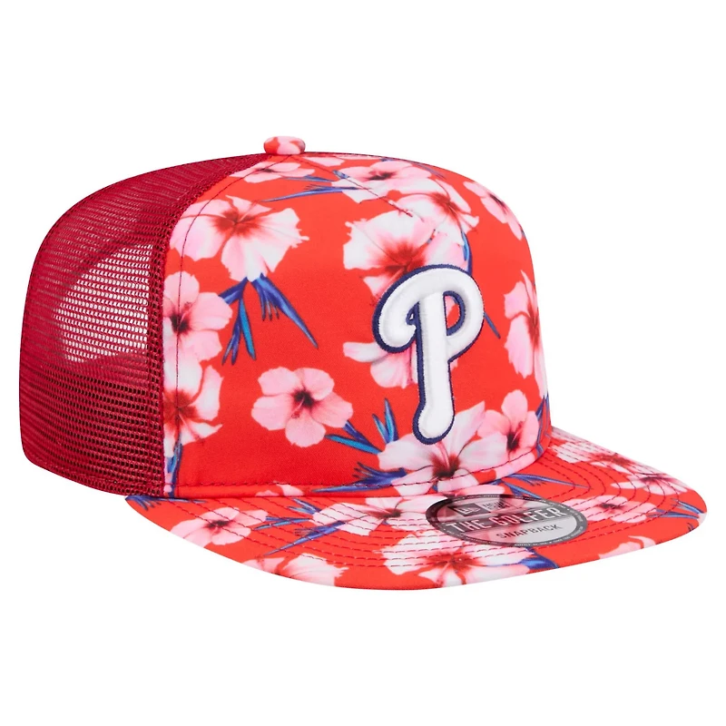 New Era Philadelphia Phillies Adventure Pattern Golfer Trucker Snapback Hat