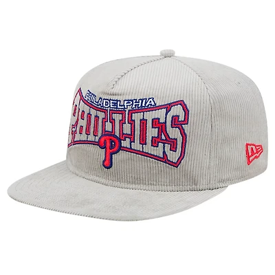 New Era Philadelphia Phillies Corduroy Golfer Snapback Hat