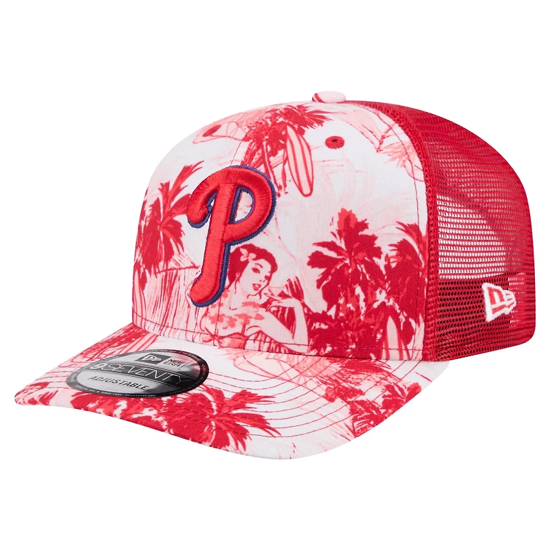 New Era Philadelphia Phillies Hula Trucker 9SEVENTY Adjustable Hat