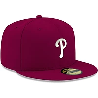 New Era Philadelphia Phillies White Logo 59FIFTY Fitted Hat